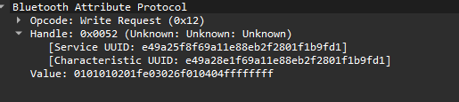 Notification paketi, handle 0x006A, encrypted blob