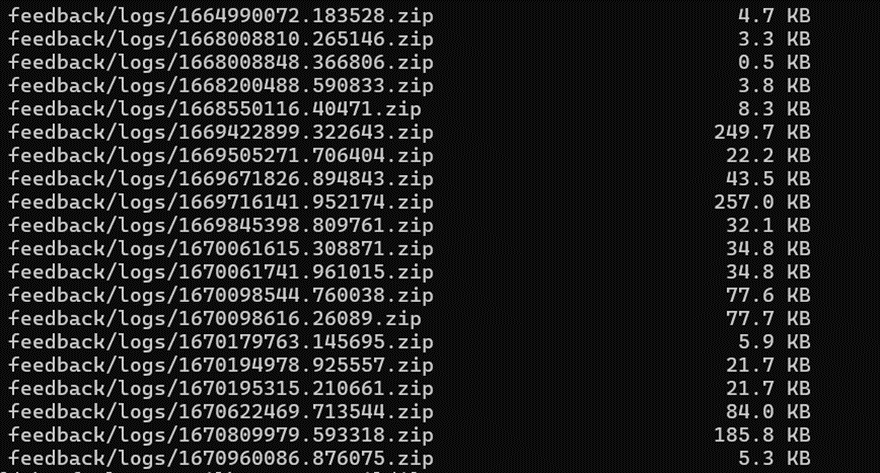 feedback içindeki zip dosyalarından örnek